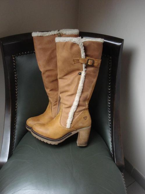 Tamaris laarzen met wol in, dames. mt 37, Kleding | Dames, Schoenen, Gedragen, Hoge laarzen, Bruin, Ophalen of Verzenden