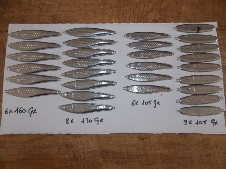 Set Vercroomde pilkers, Watersport en Boten, Hengelsport | Zeevissen, Nieuw, Complete set, Ophalen of Verzenden