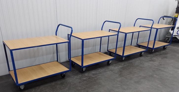 4x Tafelwagen, magazijnkar, kar, werktafel, Doe-het-zelf en Bouw, Werkbanken, Ophalen