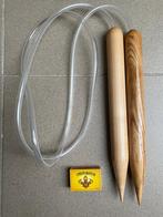 Aiguille à tricoter circulaire géante en bois, diamètre 3cm, Hobby en Vrije tijd, Breien en Haken, Ophalen, Nieuw, Naald