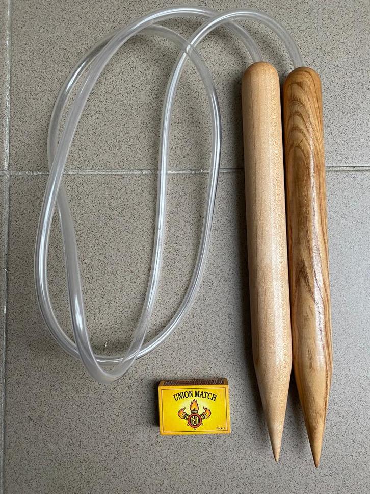 Aiguille à tricoter circulaire géante en bois, diamètre 3cm, Hobby en Vrije tijd, Breien en Haken, Nieuw, Naald, Ophalen