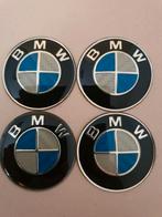 Set van 4 x 45 mm Bmw stickers blauw of blauw carbon, Ophalen of Verzenden