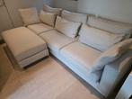 3 zit salon met voetbank, beige 270x105, Ophalen