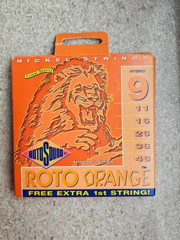 ROTO ORANGE snarenset voor gitaren van nikkel, handgemaakt i beschikbaar voor biedingen