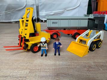 Playmobil vrachtwagen, heftruck en bulldozer