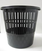 Ronde zwarte prullenbak in pvc, hoogte 27 cm., Ophalen, Zo goed als nieuw