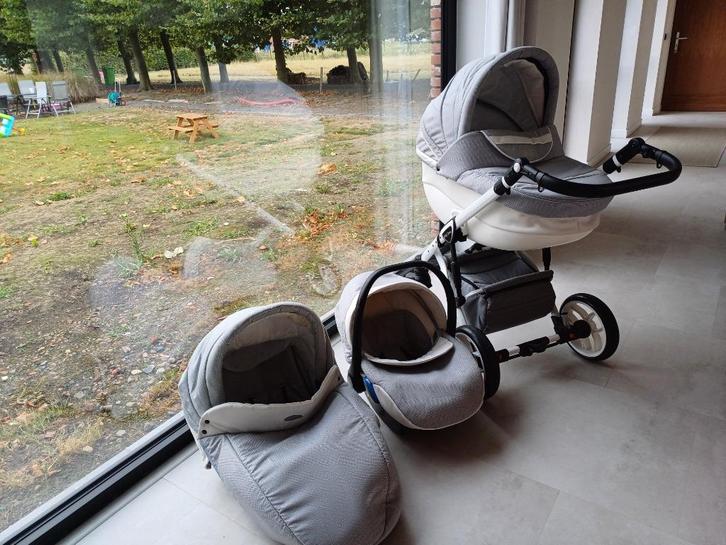 P’tit Chou Kinderwagen - Trento Eco Grijs Sport 3 in 1, Kinderen en Baby's, Kinderwagens en Combinaties, Gebruikt, Kinderwagen