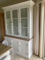 landelijke kast met glas, Huis en Inrichting, Ophalen, 200 cm of meer, 150 tot 200 cm, 25 tot 50 cm