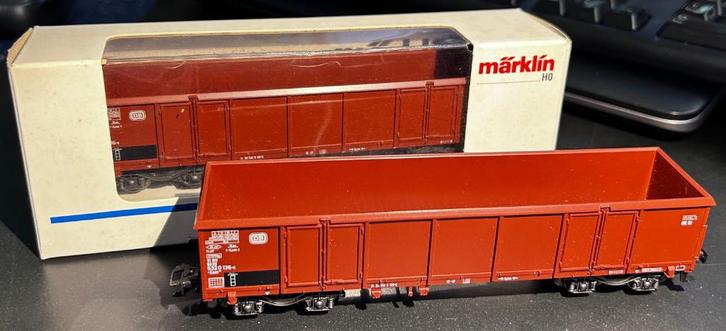 3222. 2 H0 Märklin 4-assige dumptrucks., Hobby en Vrije tijd, Modeltreinen | H0, Zo goed als nieuw, Wagon, Märklin, Ophalen of Verzenden