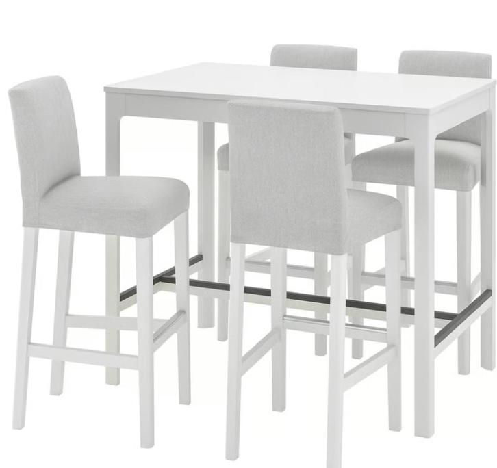 IKEA Bartafel EKEDALEN, wit, Huis en Inrichting, Tafels | Statafels, Zo goed als nieuw, Ophalen