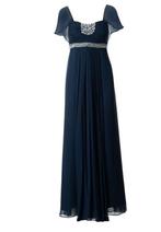 marineblauwe grote maat galajurk 44, 46 sale, Ophalen of Verzenden, Nieuw, Blauw, Galajurk