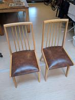 Stoelen vintage 4x, Huis en Inrichting, Ophalen, Gebruikt, Bruin, Vintage