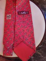 Authentieke Hermes stropdas,  100%zijde, Vêtements | Hommes, Cravates, Enlèvement ou Envoi, Comme neuf, Rouge
