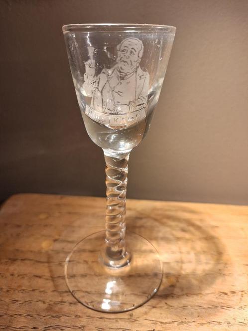 Hulstkamp gezuurd recht borrelglas, jeneverglas _7, Verzamelen, Glas en Drinkglazen, Zo goed als nieuw, Borrel- of Shotglas, Ophalen of Verzenden