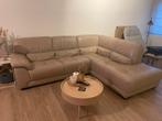 Gratis Lederen zetel beige, Huis en Inrichting, Ophalen, Gebruikt, Leer