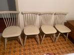 4x Houten eetkamerstoelen, Huis en Inrichting, Stoelen, Ophalen, Zo goed als nieuw, Vier