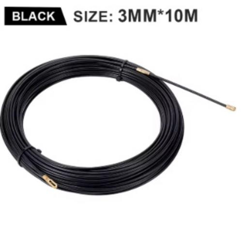 Trekveer 10meter Kabeltrekker Veerband Nylon Bedrading Zwart, Doe-het-zelf en Bouw, Elektriciteit en Kabels, Nieuw, Ophalen of Verzenden