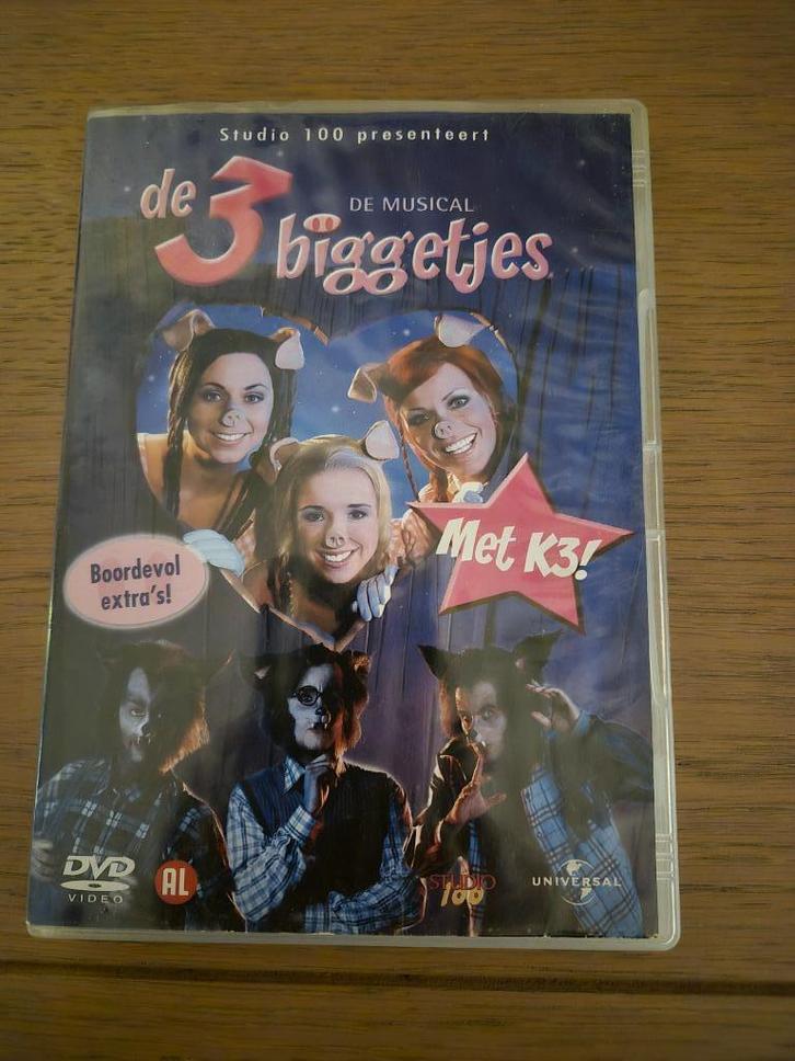 k3 en 3 biggetjes (musical) in de originele bezetting, Cd's en Dvd's, Dvd's | Kinderen en Jeugd, Ophalen of Verzenden