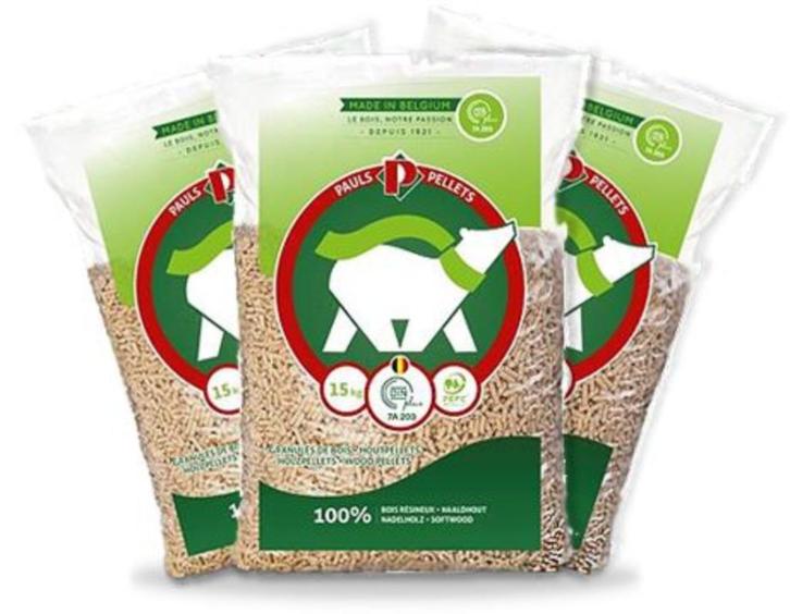 Pellets Pauls 15 kg, Tuin en Terras, Brandhout, Ophalen