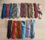 Lot van 17 vintage dassen 100% zijde, Kleding | Heren, Ophalen, Zo goed als nieuw, Met patroon