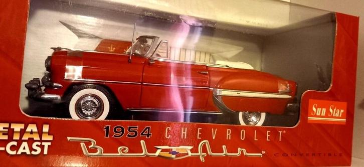 1/18 Chevrolet Bel Air Convertible 1954 Sun star, Hobby en Vrije tijd, Modelauto's | 1:18, Nieuw, Auto, Sun Star, Ophalen of Verzenden