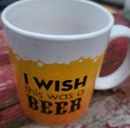 Koffiemok I wish this was beer, Verzamelen, Ophalen of Verzenden, Zo goed als nieuw