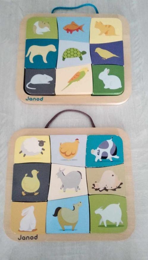 Janod 2 magnetische puzzels dieren  / speelgoed, Kinderen en Baby's, Speelgoed | Kinderpuzzels, Gebruikt, 2 tot 4 jaar, 10 tot 50 stukjes