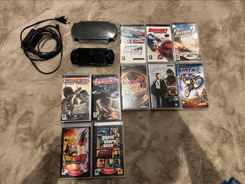 PSP met hardcase en spelletjes te koop beschikbaar voor biedingen