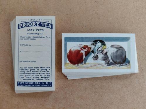 I-Spy Pets complete set 24 chromos huisdieren 1957, Verzamelen, Foto's en Prenten, Dier, 1940 tot 1960, Ophalen of Verzenden