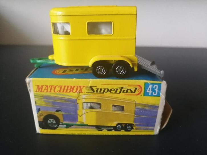 Lesney Matchbox Superfast #43 Pony Trailer in doosje, Hobby en Vrije tijd, Modelauto's | Overige schalen, Zo goed als nieuw, Ophalen of Verzenden