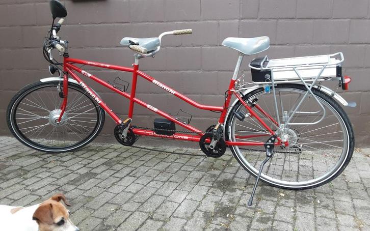 Elektrische tandem Bianchi, Fietsen en Brommers, Fietsen | Tandems, Gebruikt, Meer dan 20 versnellingen, 53 tot 57 cm, 47 tot 51 cm