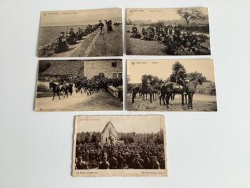 5 oude postkaarten Belgisch leger beschikbaar voor biedingen
