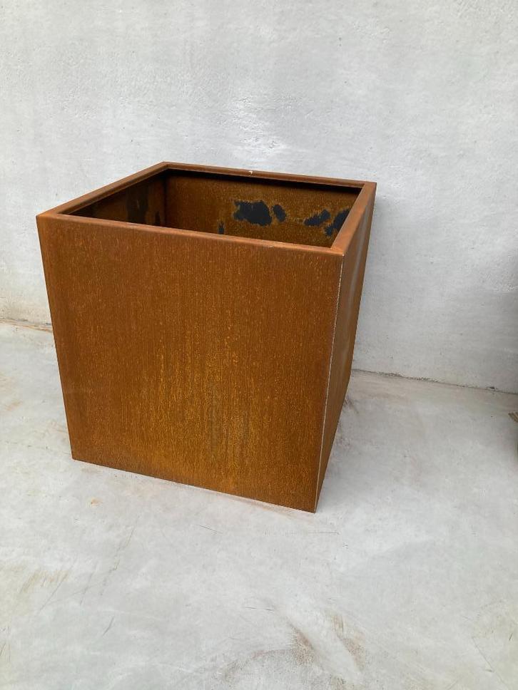 Carré 800 x 800 mm - Bac à fleurs en acier Corten - Meta Gar, Jardin & Terrasse, Bacs à fleurs & Jardinières, Neuf, Métal, Balcon