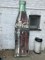 Grote coca cola fles in hout, Verzamelen, Ophalen, Gebruikt, Reclamebord