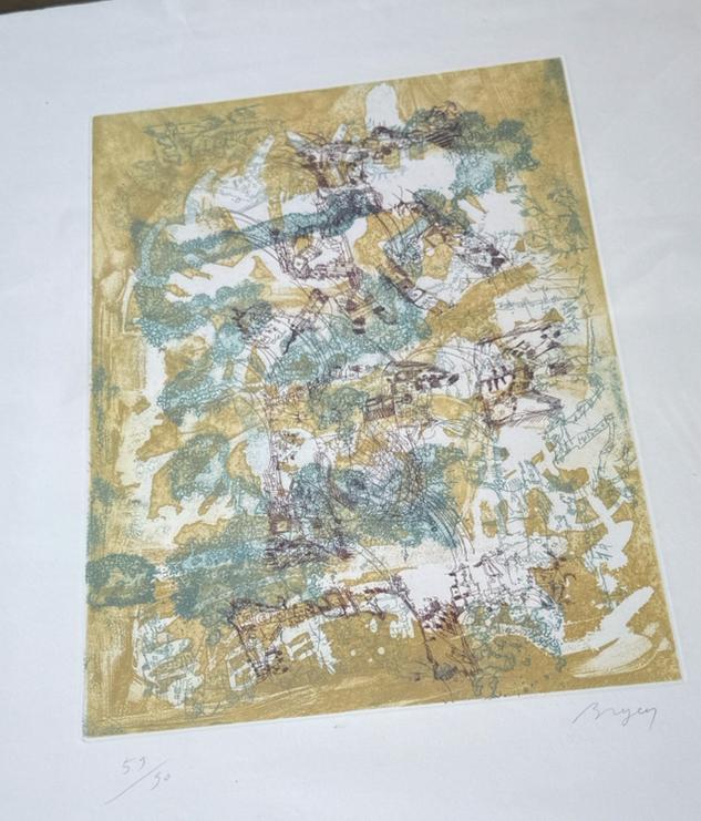 Camille Bryen – Gravure originale “Arabélie” (1973) – signée, Antiek en Kunst, Kunst | Etsen en Gravures, Ophalen