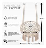 Hamac Chaise Suspendu, Enlèvement, Neuf, Blanc, Tissus