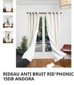 2 Rideaux anti bruit Rid‘phonic gris 260x135 15dB, Enlèvement, Utilisé, Gris