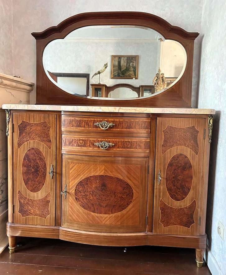 Authentieke commode met spiegel - een blikvanger, Antiek en Kunst, Antiek | Meubels | Kasten, Ophalen