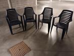 4 tuinstoelen, Ophalen, Gebruikt, Plastic, Stapelbaar