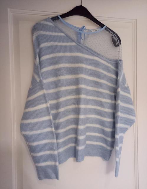 Off Shoulder Trui - One Size - Charlines Closet, Kleding | Dames, Truien en Vesten, Nieuw, Blauw, Ophalen of Verzenden