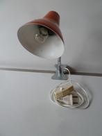 vintage lamp - klem spot bureau lamp retro, Ophalen of Verzenden
