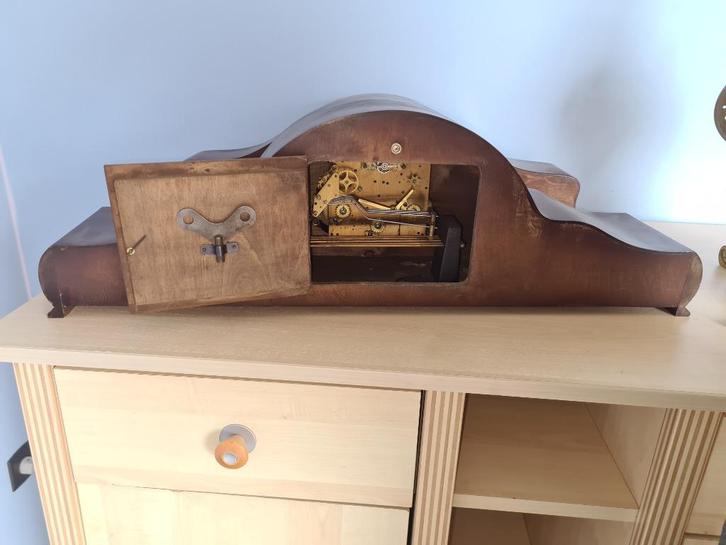 Vedette Westminster mantelklok – ongetest, zeldzaam 11‑rubis, Antiek en Kunst, Antiek | Klokken, Ophalen