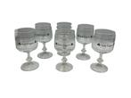 6 Irish Coffee glazen - met klavertje decoratie, Huis en Inrichting, Keukies Shop, Glas of Glazen, Gebruikt, Glas