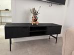 Nieuw tv-meubel massief mangohout 140cm, zwart, Ophalen, 100 tot 150 cm, Scandinavisch, Zo goed als nieuw