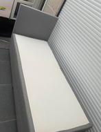 Twee grijze boxsprings, Maison & Meubles, Chambre à coucher | Lits boxsprings, 90 cm, Gris, Enlèvement, 200 cm
