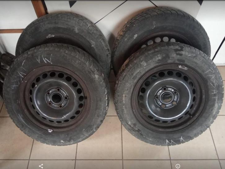 4 stalen velgen 15 inch van VW Golf4 of Bora (5x100), Auto-onderdelen, Overige Auto-onderdelen, Audi, Seat, Volkswagen, Skoda