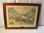 Mooi Oude Ingekleurde Gravure 'Sint-Bernard Pas' - 46x36, Antiek en Kunst, Verzenden