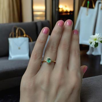 Ring Colombiaanse natuurlijke smaragd maat VERSTELBAAR beschikbaar voor biedingen