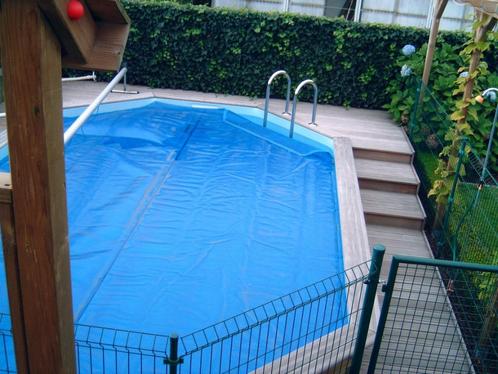 Gardipool Oblong houten zwembad - 6.20 x 3.90 x 1.33 m, Tuin en Terras, Zwembaden, Gebruikt, Opzetzwembad, 120 cm of meer, 400 cm of meer