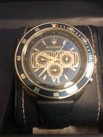 Maserati time piece, Handtassen en Accessoires, Horloges | Heren, Overige merken, Staal, Zo goed als nieuw, Polshorloge